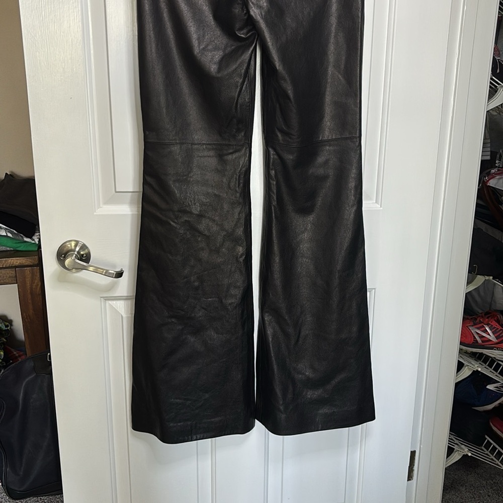 NWT NILI LOTAN Roe leather pants black size 4. Current season - Picture 11 of 12